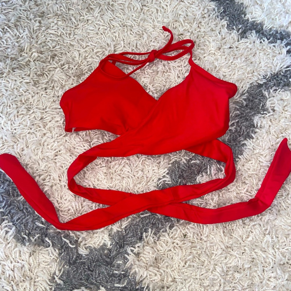 Aerie wrap halter bikini top